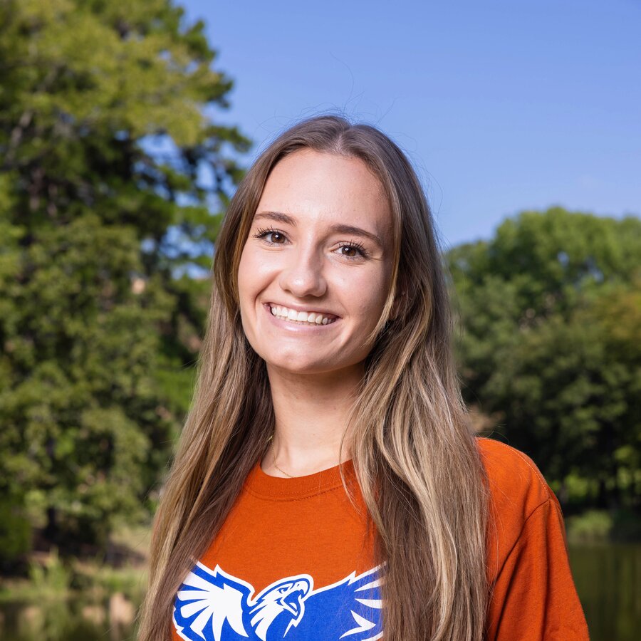 Chloe Dix, a BA in English student who continued her studies in UT Tyler's MA in English program