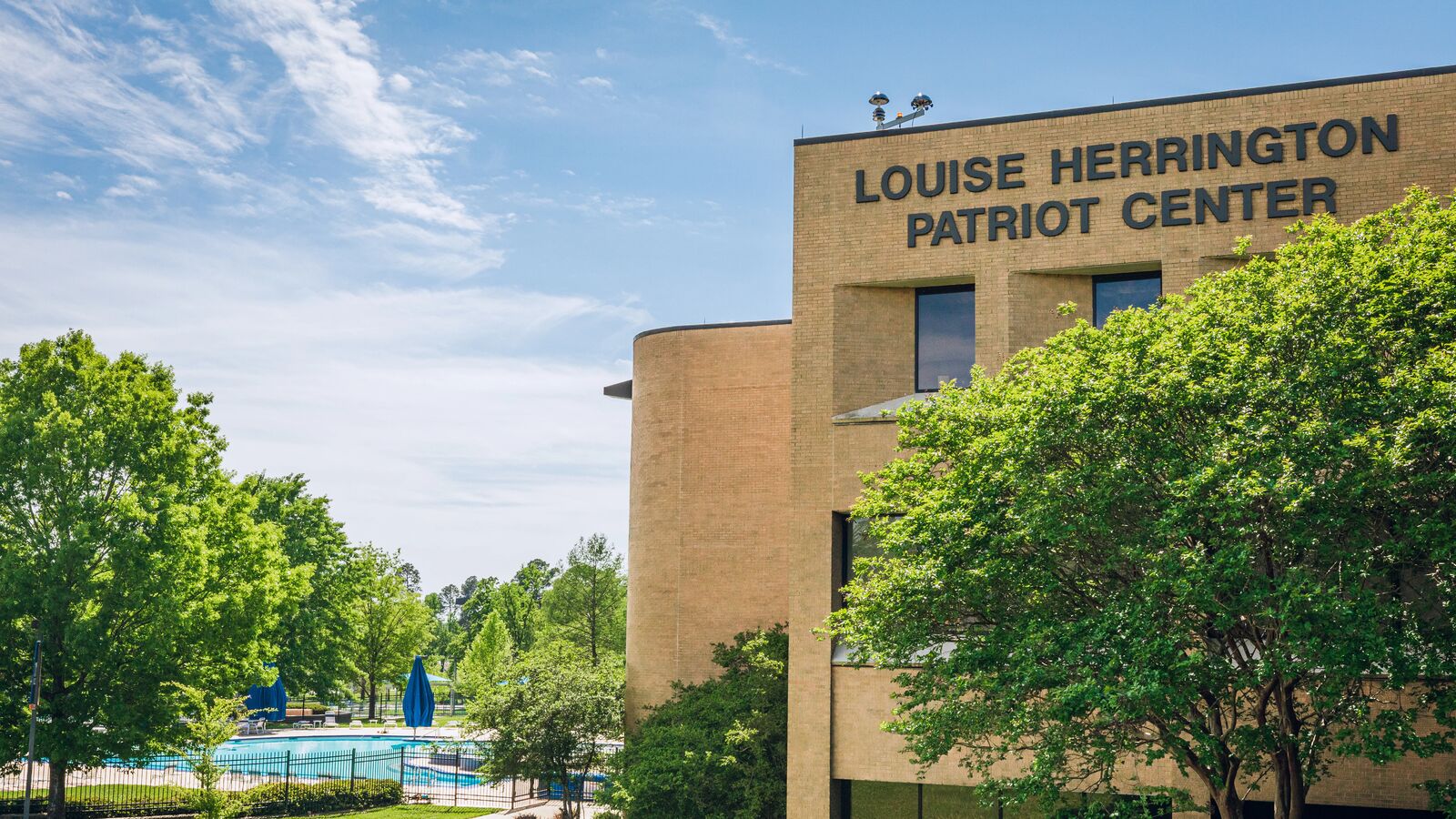 Exterior of the Louise Herrington Patriot Center on the UT Tyler campus