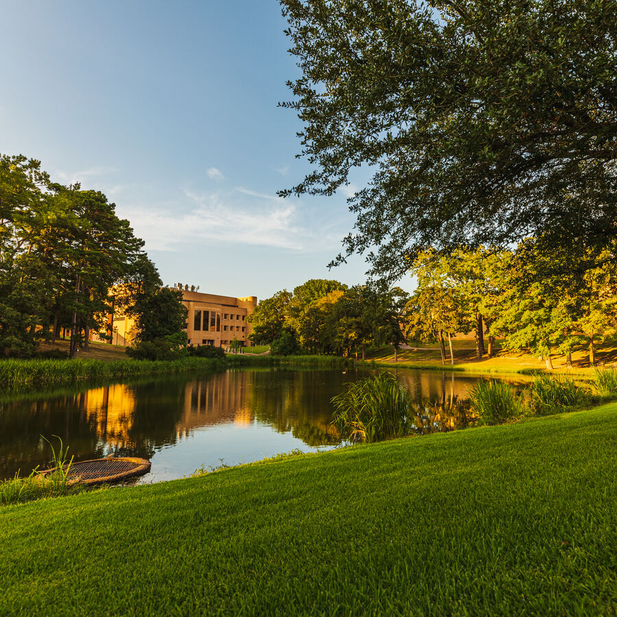 The lake on The University of Texas at Tyler's main campus