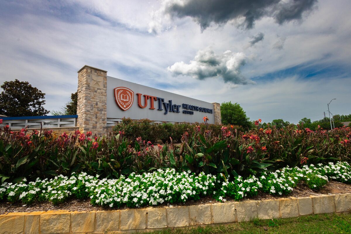 The front sign for the UT Tyler Health Science Center