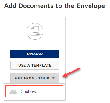 Create an envelope from Cloud