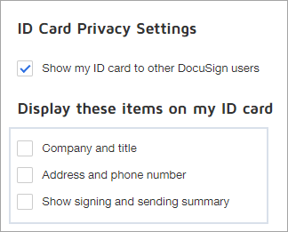 DocuSign ID Card