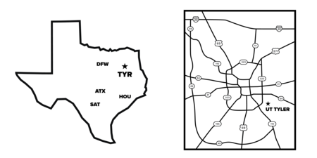 texas and tyler map images