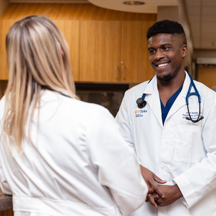 Two School of Medicine residents at the UT Tyler Health Science Center