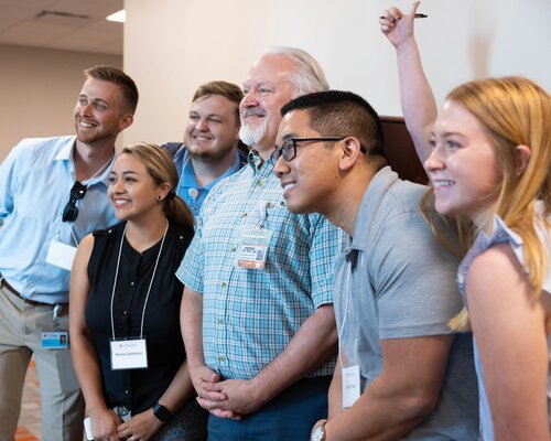 School of Medicine students gather for a welcome week scavenger hunt