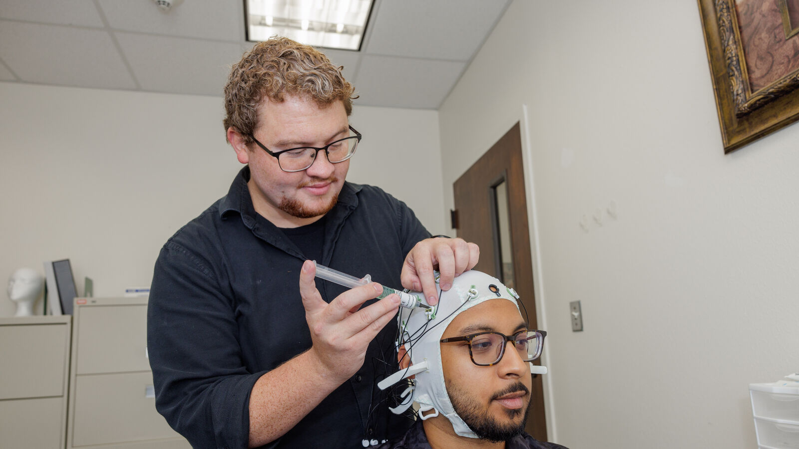 Students working on pyschology
