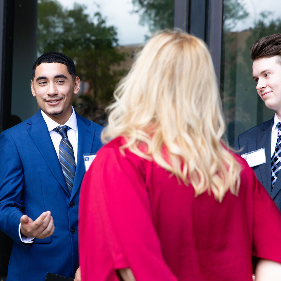 UT Tyler business students join students from area high schools in networking and practicing interview skills with East Texas business leaders