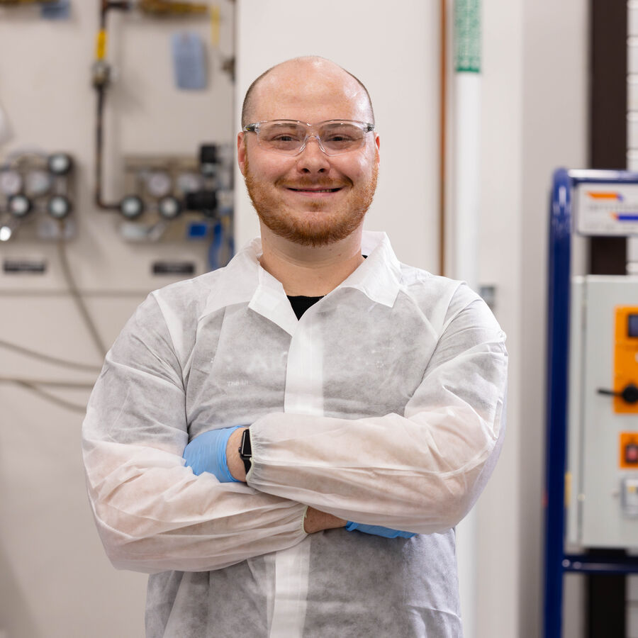 UT Tyler student in a lab