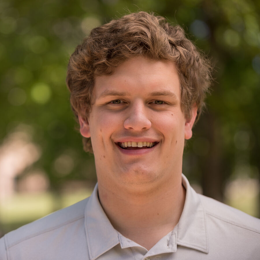 A male student participating in UT Tyler's student engagement programming