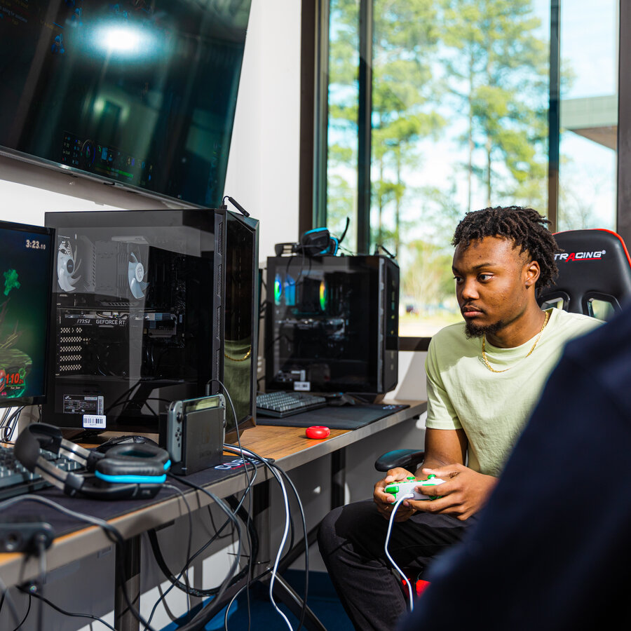 student with controller