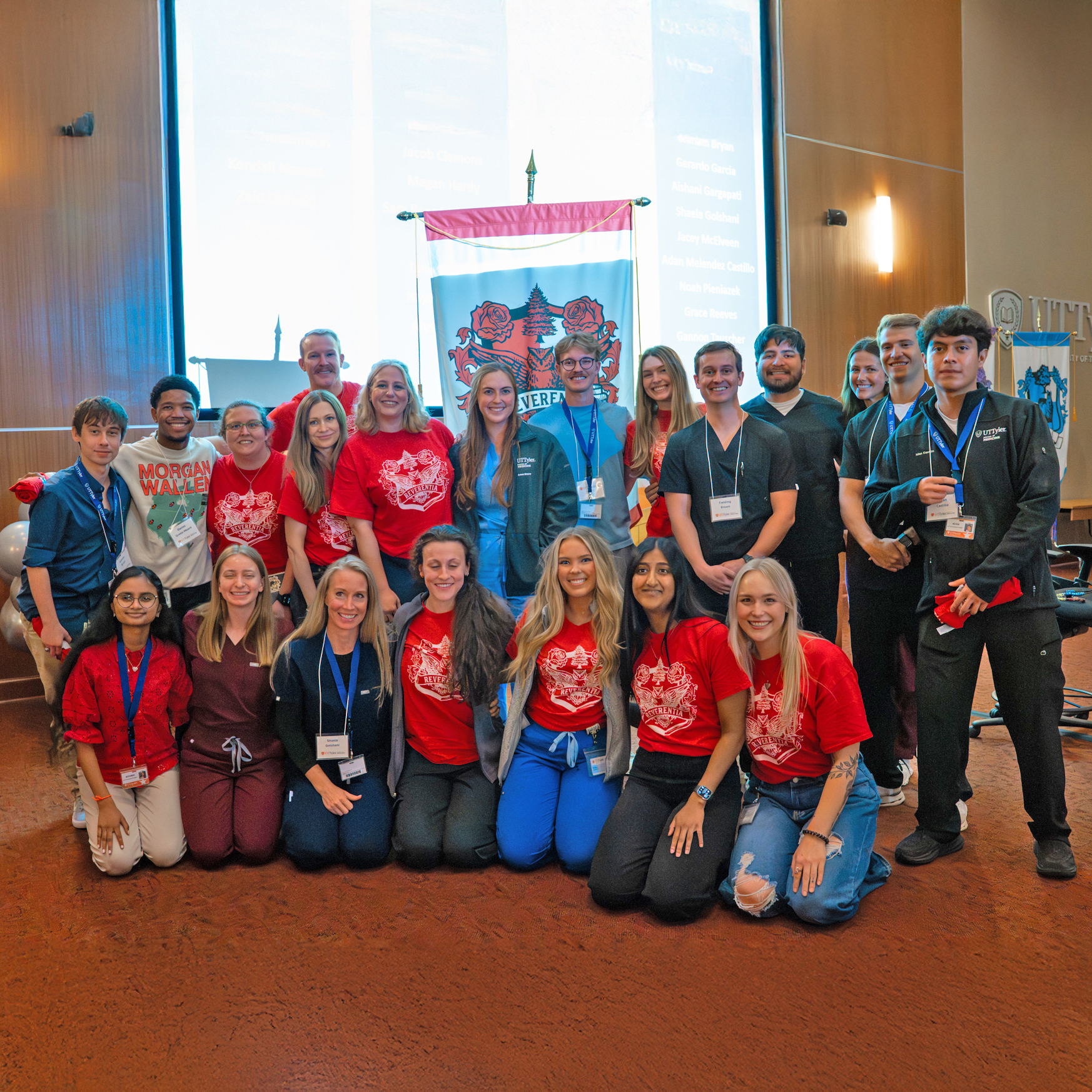 Group of students at conference.