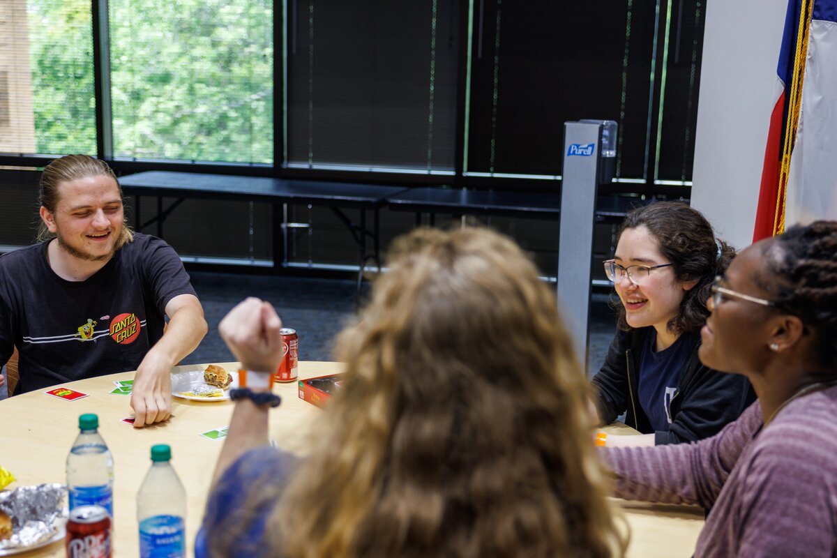 Students at an organization event