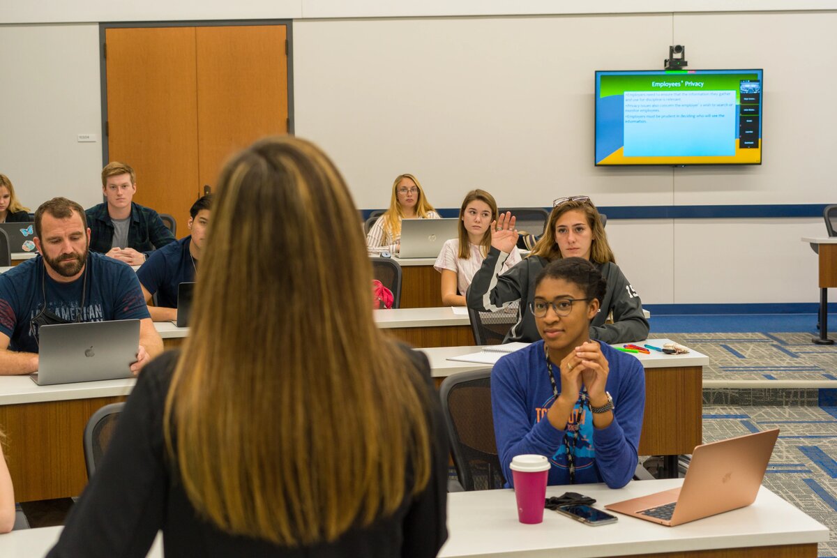 Students sitting in a lecture