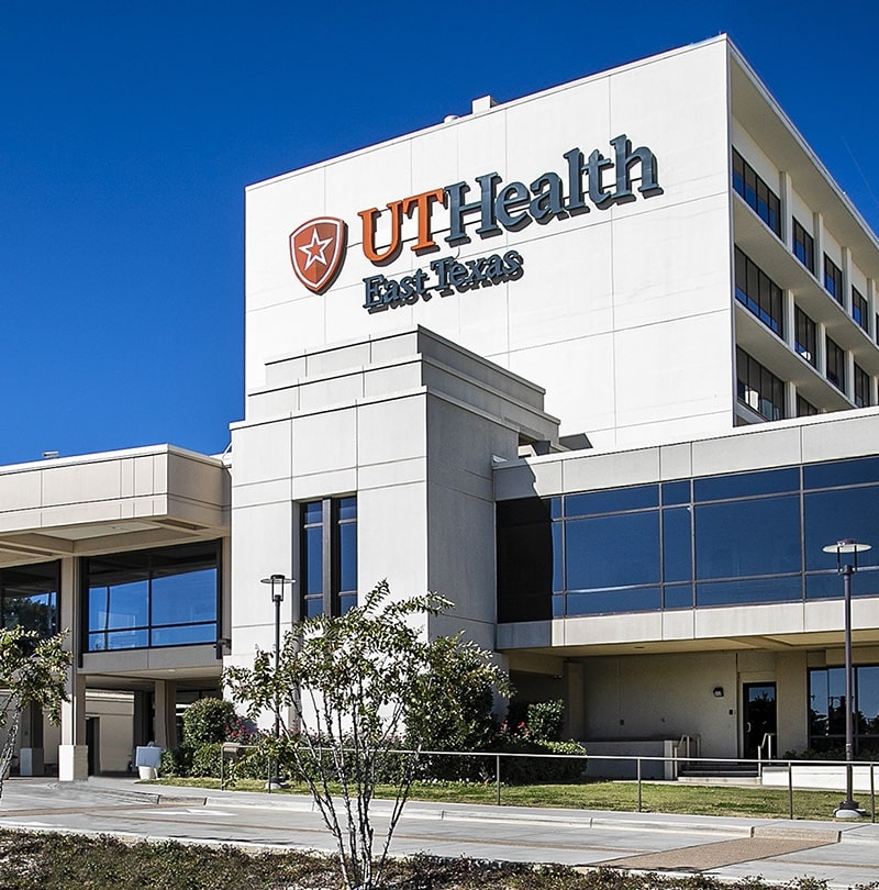 Exterior of UT Tyler health building