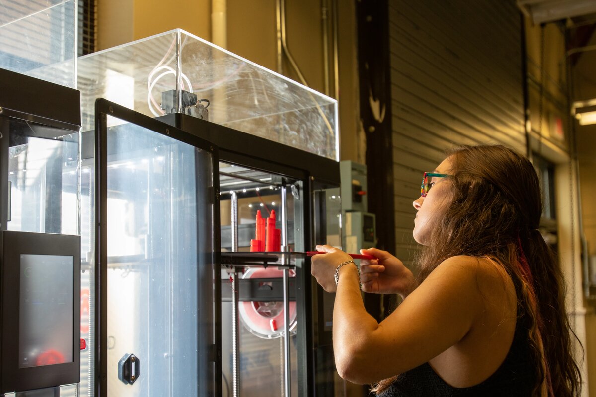 Student Working in Civil Engineering Lab