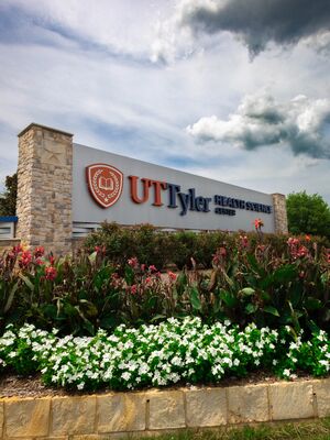 UT Tyler Health Science Center road sign