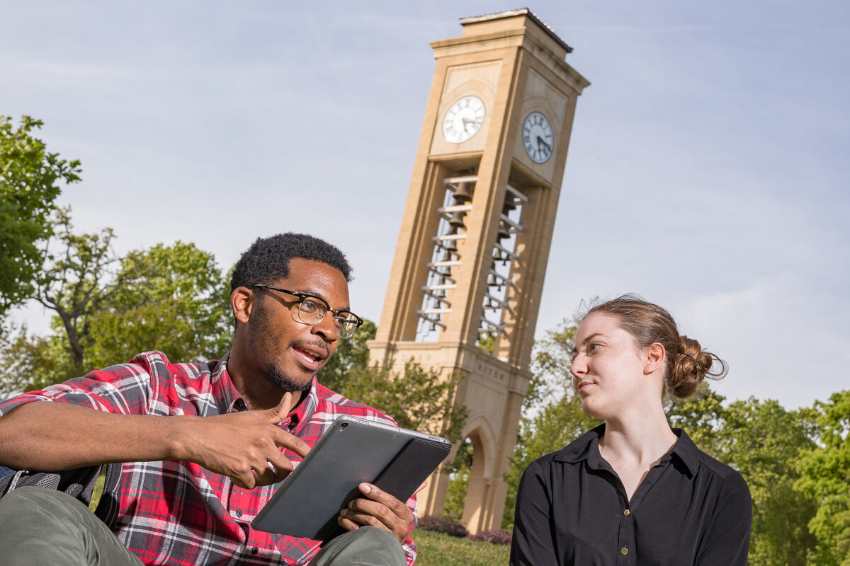 Students at Riter Tower