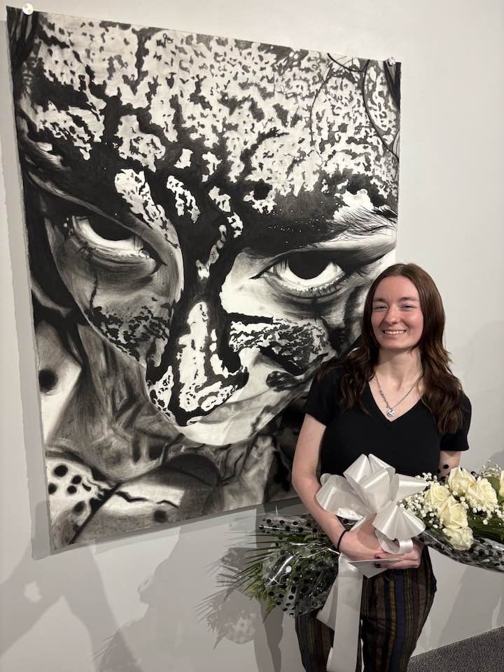 UT Tyler student artist Leanna Wilson of Grand Saline earns Best of Show for “Repulsed.”