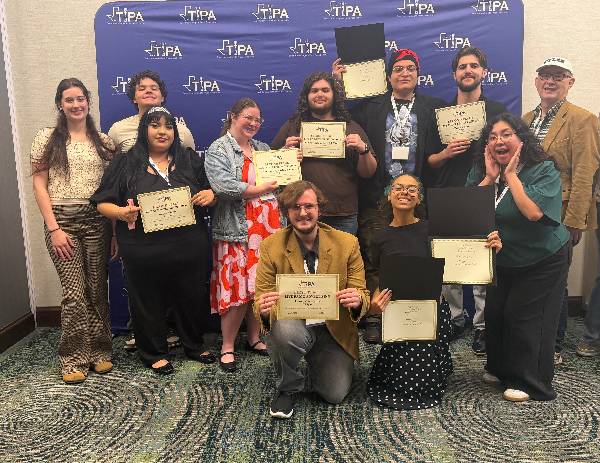 UT Tyler students and adviser at 2026 TIPA Convention in Denton