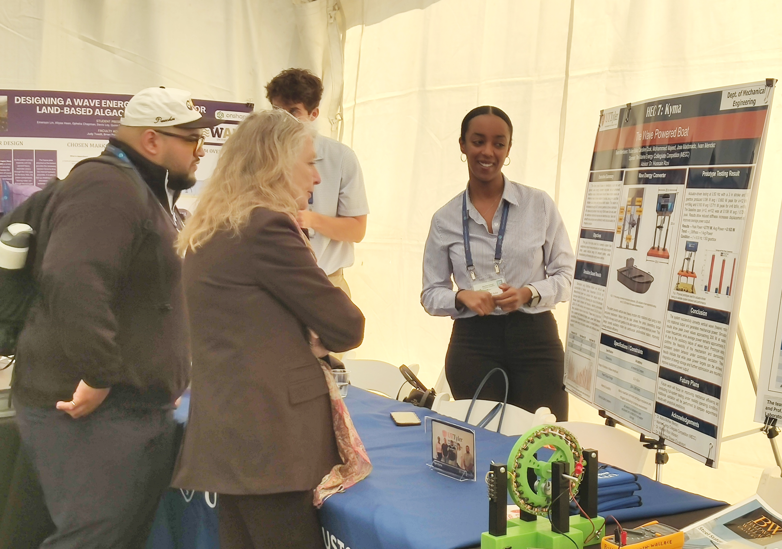 UT Tyler HEC Team members at the contest, presented by the U.S. DOE