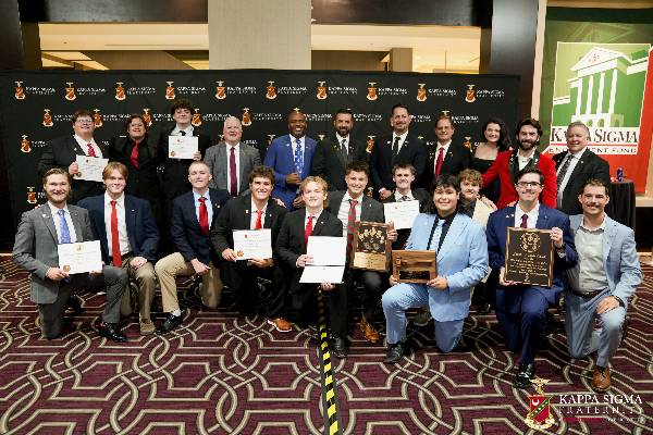 Chapter members with awards at this year's leadership conference