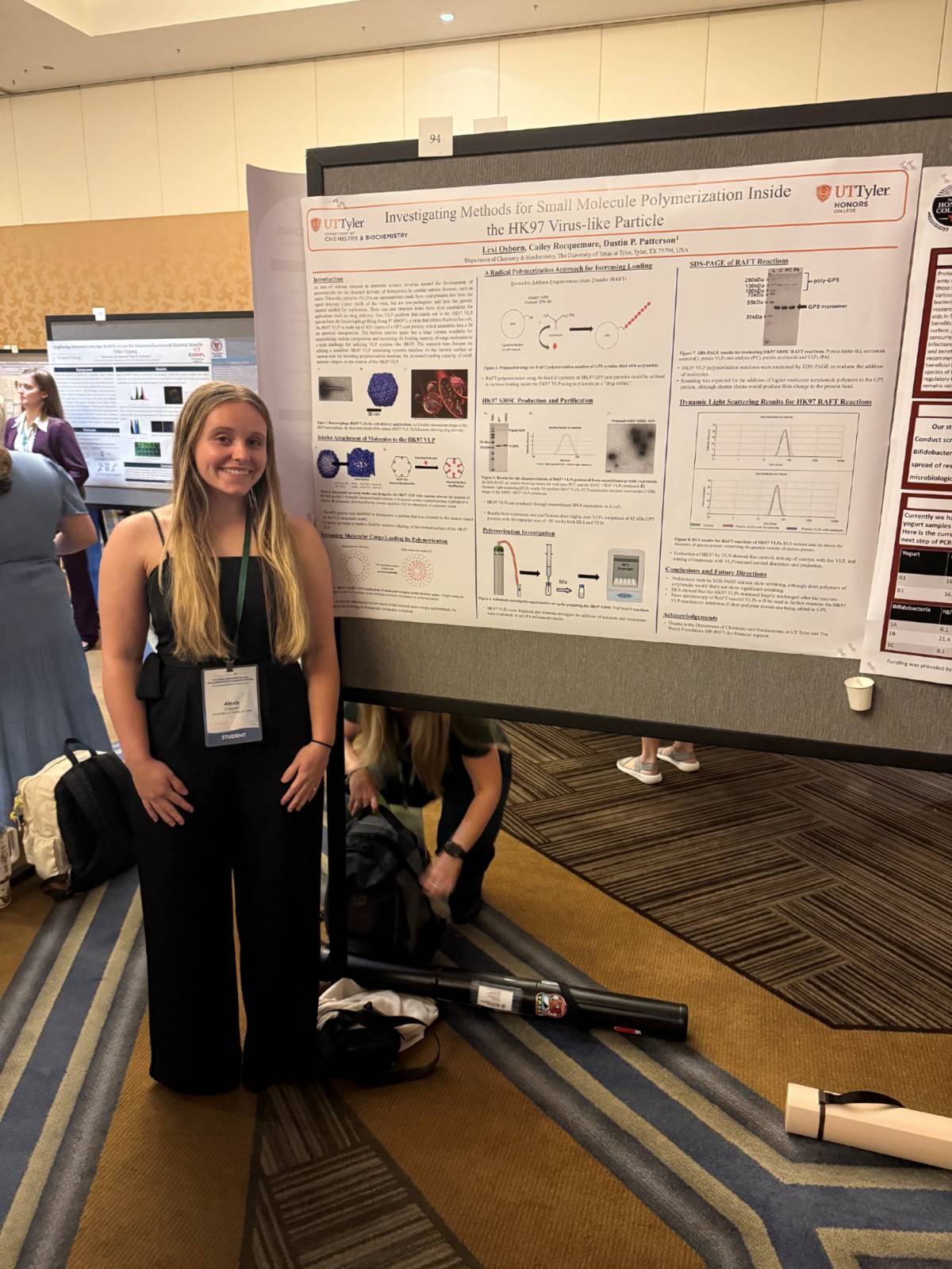 Alexis Osborn with her award-winning poster