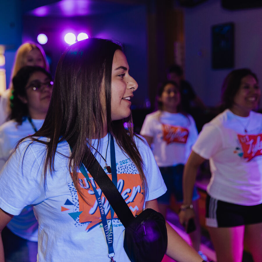 Students from the UT Tyler Class of 2027 celebrate at NPO