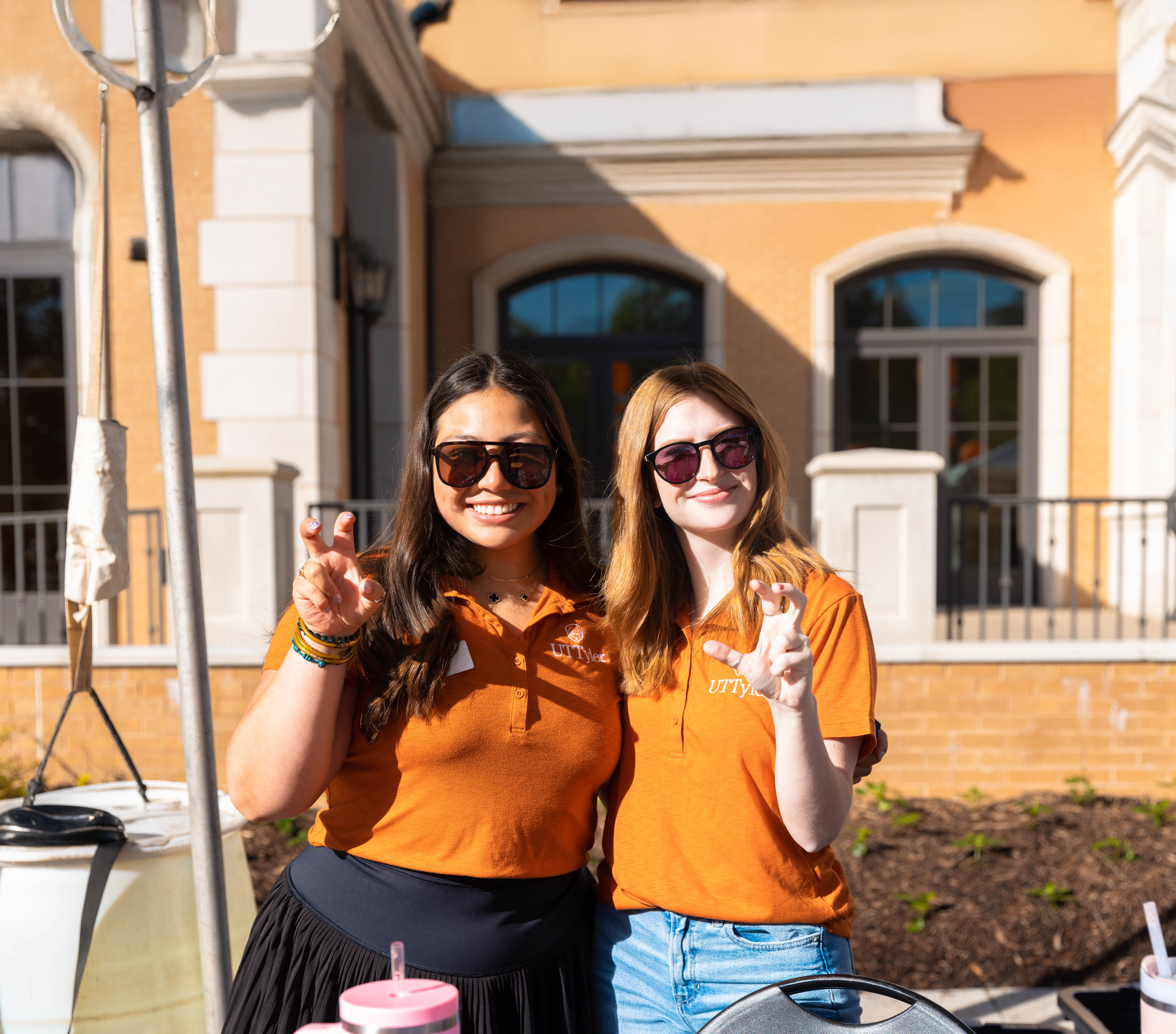 students on campus