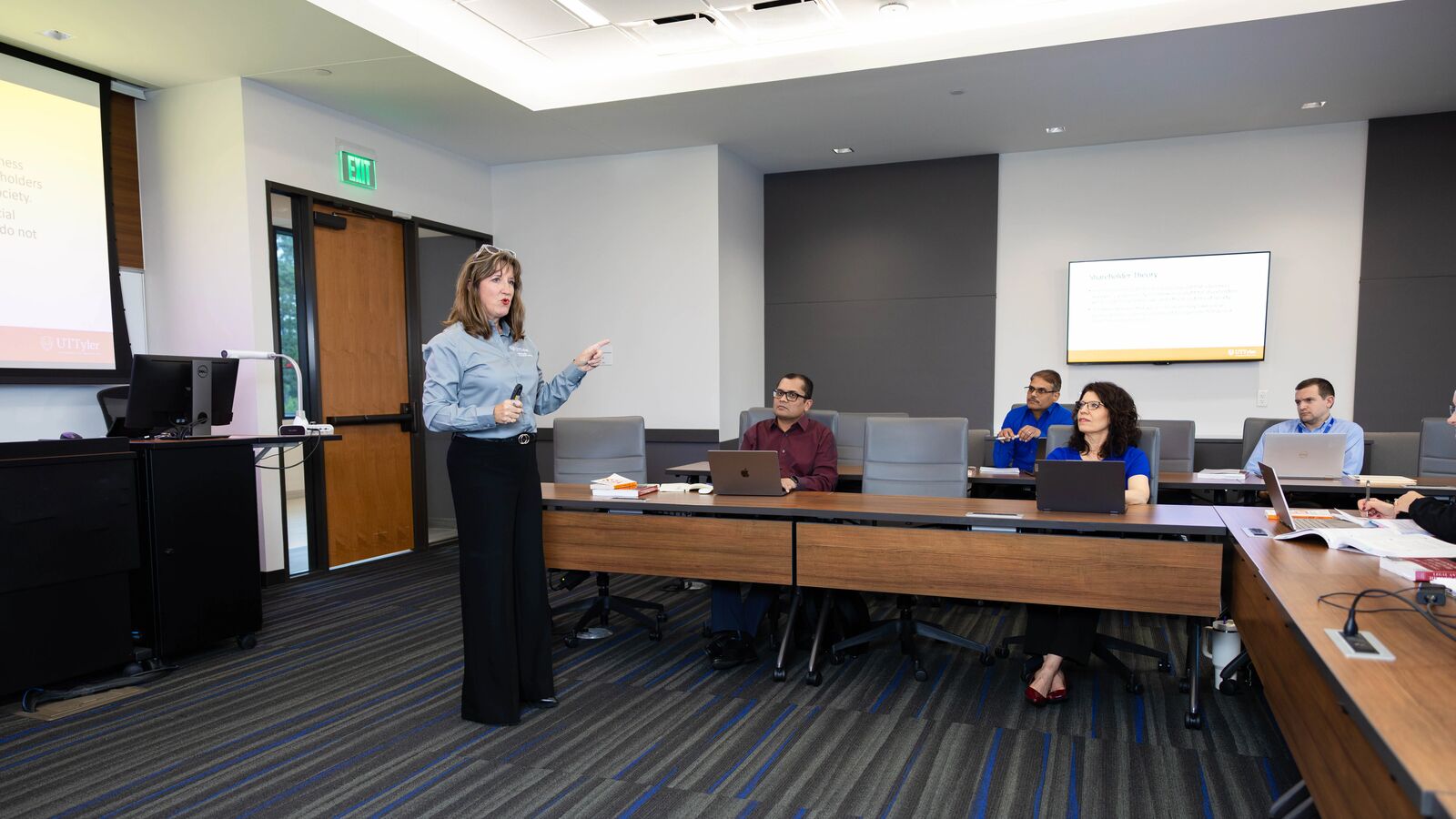 lecture in the Soules College of Business