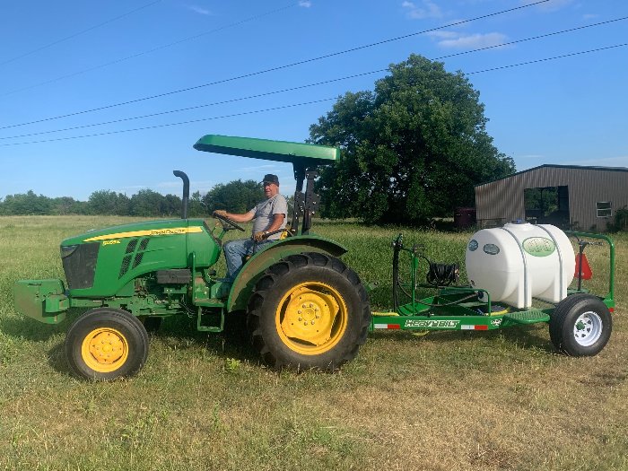 Man demonstrating tractor safety