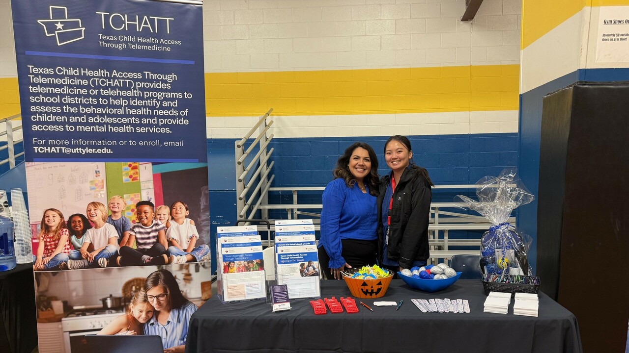 Staff at table for Harts Bluff Health Fair 2025
