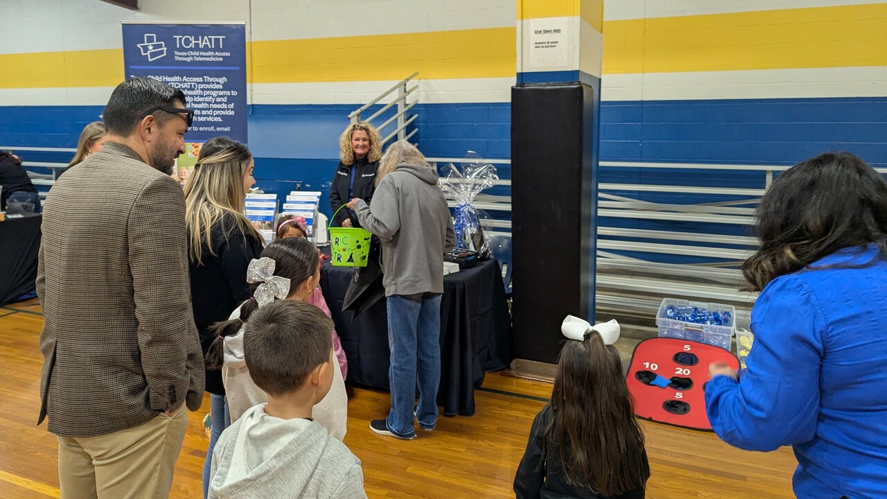 Staff at table for Harts Bluff Health Fair 2025