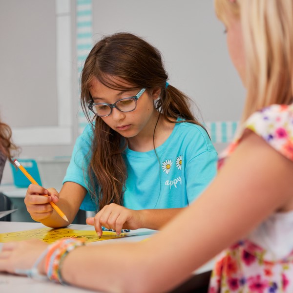 child writing