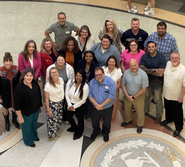 Odell with Cohort 4 EdD students at the Austin Policy Residency.