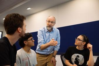 students and professor 