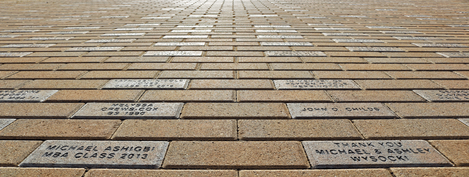 UT Tyler Alumni Brick pathway