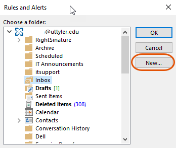 Create New Folder in Outlook