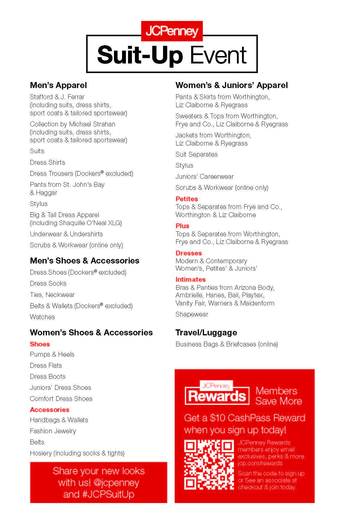 JCPenney Merchandise List