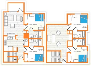 Four Bedroom, Four Bath