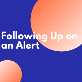 Following up on an Alert